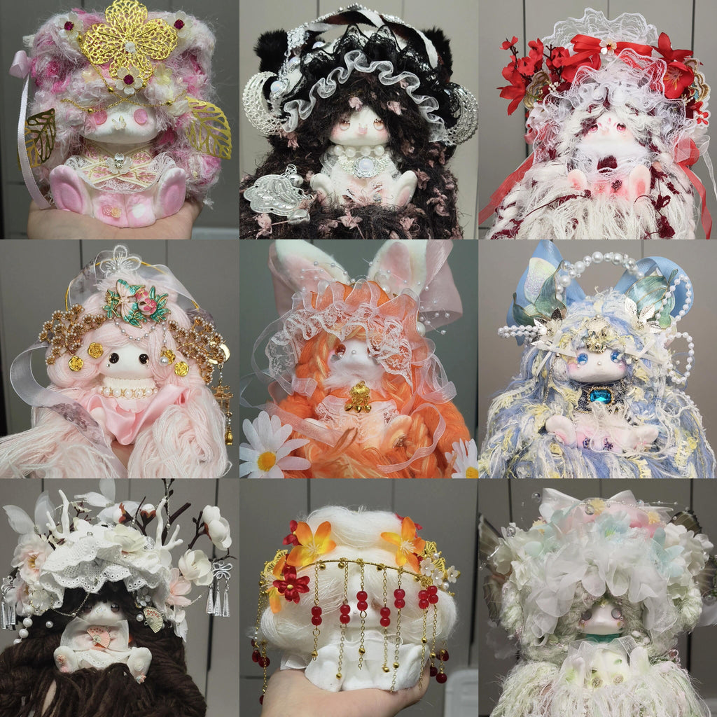 [BBR-盲盒】原创手工DIY限量版垂耳兔硅胶减压玩偶手工制作可爱迷人礼品玩具