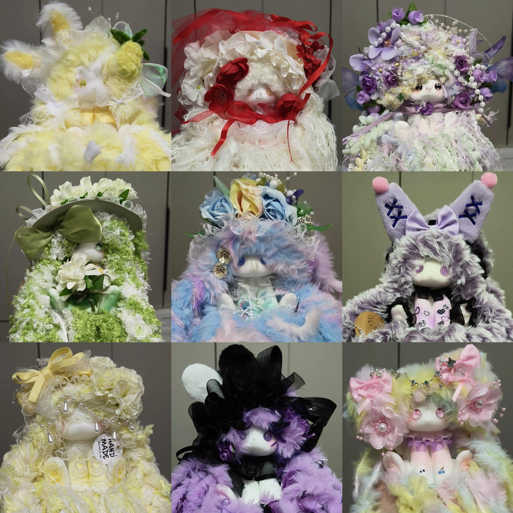 [BBR-盲盒】原创手工DIY限量版垂耳兔硅胶减压玩偶手工制作可爱迷人礼品玩具