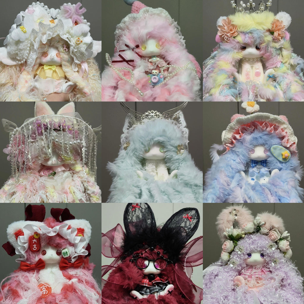 [BBR-盲盒】原创手工DIY限量版垂耳兔硅胶减压玩偶手工制作可爱迷人礼品玩具